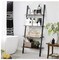 Industrial 4-Tier Ladder Shelf, Living Room Office Bookshelf, Multipurpose Storage Rack Shelves with Metal Frame, Plant Flower Stand (Rustic Brown)